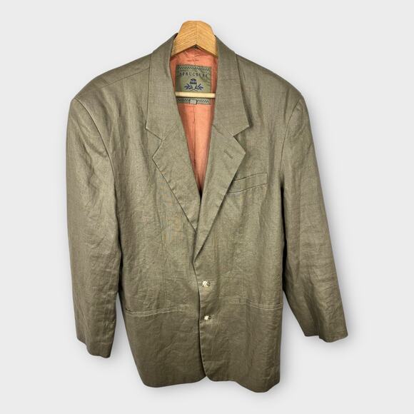 Structure Linen Collection Mens size Small Linen Blazer Sports Jacket 2 Button - Picture 1 of 6